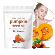1Pack Pumpkin Seed Oil with Saw Palmetto 180Softgels | 3000 mg Herbal Supplement picture