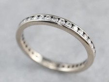 2.00Ct Round Natural Diamond Eternity Wedding Ring Band 950 Platinum Size 7 8 9 picture