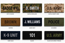 Name Tapes, Military Nametapes, Custom Name Patches, Embroidered Name Tags Camo picture