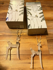 Silvestri Charles A. Berry Frosted Glass Reindeer Figurines Set 2 Boxed picture