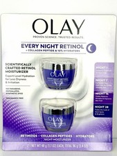 Olay Every Night Retinol Night Moisturizer 1.7 oz 2 Pack Collagen Peptide Sealed picture