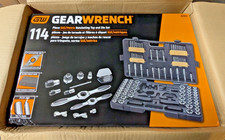 Gearwrench 114 Piece SAE/Metric Ratcheting Tap & Die Set 82812 picture