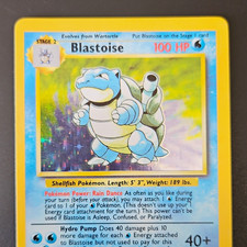 Blastoise Base Set 2/102 Holo Rare 100 HP Stage 2 English 1999 WOTC picture