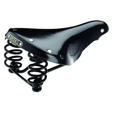 Brooks Flyer S Saddle - Black 177mm Width Leather Steel Rails Women picture