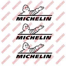 MICHELIN MAN TIRES HORIZ Decal Michelin Tires Vinyl Sticker - Any Size Any Color picture