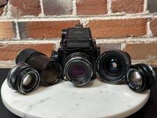 Mamiya & Olympus Vintage Camer Lot Sekor F.Zuiko Sekor Lens Body - READ picture