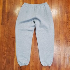 Vintage Jerzees Sweatpants Mens Large Gray Fleece Super Sweats Made In USA picture