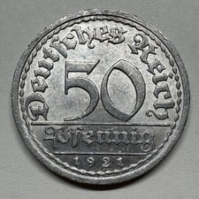 1921 Germany 50 Pfennig - Coin #E-011 picture