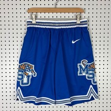 Memphis State MSU Tigers Nike Game Shorts 44 XXL Basketball Throwback Penny Blue picture