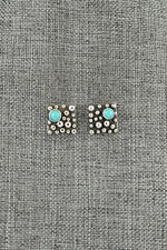 Turquoise & Sterling Silver Earrings - Raymond Coriz picture