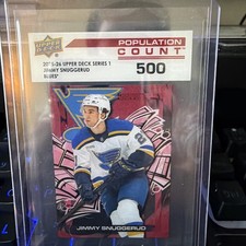 2025-26 Upper Deck Series 1 Jimmy Snuggerud Population Count 500 RC #PC-22 Blues picture