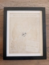 Vintage 1943 “You’ll Never Know” Sheet Music – Alice Faye Autograph – Framed picture
