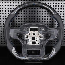 Blue Forged Carbon Fiber Steering Wheel for Ford Raptor F150 2021-2026 No Heated picture