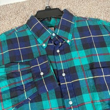 Vintage Brooks Brothers Mens Plaid Wool Blend Flannel Shirt 16.5 R USA Made picture