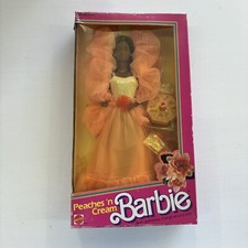 Vintage 1984 Peaches n' Cream Barbie African American Doll Mattel #9516 SEALED  picture