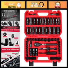 96-Piece Impact Socket Wrench Set - SAE & Metric, Deep/Standard Sockets, Ratchet picture