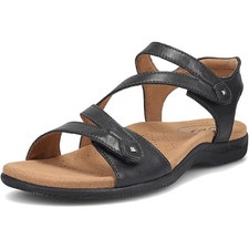 Taos Women's Big Time Comfort Leather Walking Sandals Black picture