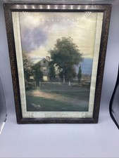 Antique Framed “Home Sweet Home” Lithograph Print Gerlach Barklow Co. C. 1920’s picture