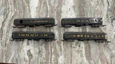 American Flyer S Gauge 4 Piece Pullman Passenger Car Set Green picture