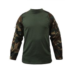 Rothco 90025 Men's Woodland Camo Military Combat Shirt picture