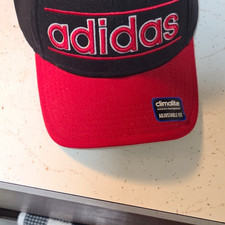 adidas Climalite Moisture Wicking Adjustable Baseball Cap Unisex OS Black/Red picture