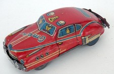 Early Post War Vintage Japanese Tin Friction Red G-Men Car picture