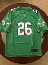 sNWT Saquon Barkley Eagles Men's Medium Green Jersey Stitched #26 picture