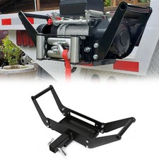 Foldable Winch Mounting Plate Cradle Mount For 2'' Hitch Receiver 4WD SUV ATV picture