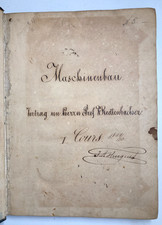 1849 Redtenbacher Engineering Manuscript Karlsruhe 398pp Machine Drawings picture