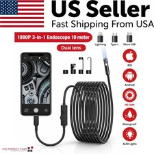 1920P HD Endoscope Borescope 8mm Inspection Snake Camera for iPhone Android iOS picture