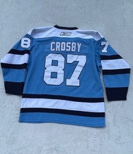 Reebok Sidney Crosby Pittsburgh Penguins 87 Hockey Jersey Size 52 Blue White picture