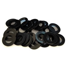 NACX 30Pcs Black Nylon Plastic Round Flat Washer Gasket Spacer Fastener M20 x... picture