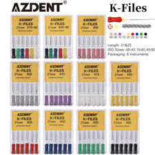 Dental Endodontic K-Files Root Canal Hand Use Stainless Steel 25mm/21mm 6pcs/box picture