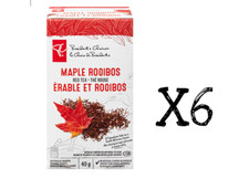 PC President's Choice Maple Rooibos Red Tea 20 bags 40g x 6 boxes  Canada  FRESH picture