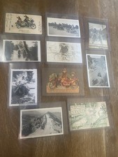 01: Lot of Ten Antique Motorcycle Related Images Vintage Photos Postcards RPPC picture