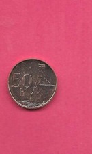SLOVAKIA KM35 1996 50 HALIEROV UNCIRCULATED-BU UNC-MINT OLD COIN picture