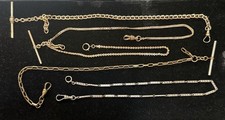 40g+ Gold filled fob Lot ANTIQUE Watch Chain Lot Vtg victorian Gf Nouveau L3 picture