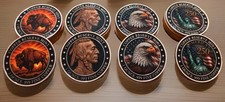 20 Pack - One Oz. .999 Fine Copper Rounds- UV Colorized - COPPER RESERVE MINT picture