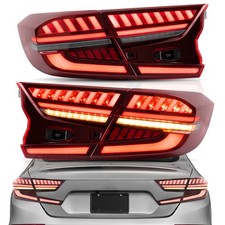 2*VLAND Tail Lights for 2018-20 Honda Accord 10th Gen SE LX EX Sedan Sequential picture