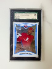 2008 Bowman Chrome 1st Prospects Dominic Brown SGC 10 Gem Mint Phillies #BCP199 picture