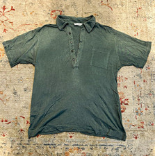 Giorgio Armani Le Collezioni Men's Green Polo Shirt M Short Sleeve Pockets picture