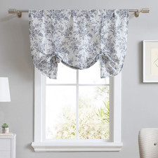 Laura Ashley - Cotton Tie-Up Valance, Adjustable Curtain 25 X 50 picture