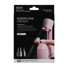 Dashing Diva Gel Xtend Fake Nails Starter Kit Medium Round 30ct - New picture