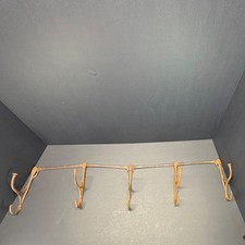 Antique 1864 A.J. Walker New York Patented Iron Coat Hat Rack Wall Hooks picture