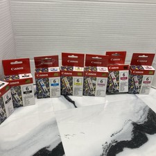 Lot Of 7 Genuine Canon BCI 6 Ink  - BCI-6C - BCI-6M BCI-6Y ++New Sealed picture