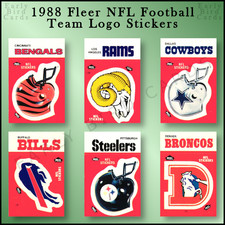 1988 Fleer NFL Team Action Football Logo Stickers / U Pick Cards / Buy2+ Save10% picture