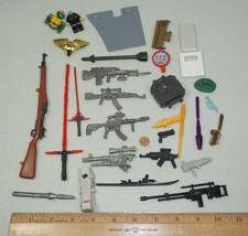 Mixed Lot Assorted Action Figure Parts Accessories Guns Weapons Some Vintage picture