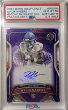 2024 Topps Resurgence - Resurgence Rookie Signatures Malik Nabers #RRS-MN Purple picture