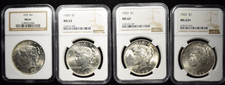PCGS NGC US Silver Peace Dollars 1921-1935 ~ BU UNC DOLLAR Graded Estate Lot picture