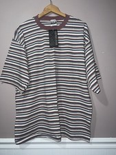 VINTAGE DEADSTOCK 1990's KEY ELEMENTS STRIPED T SHIRT grunge baggy picture